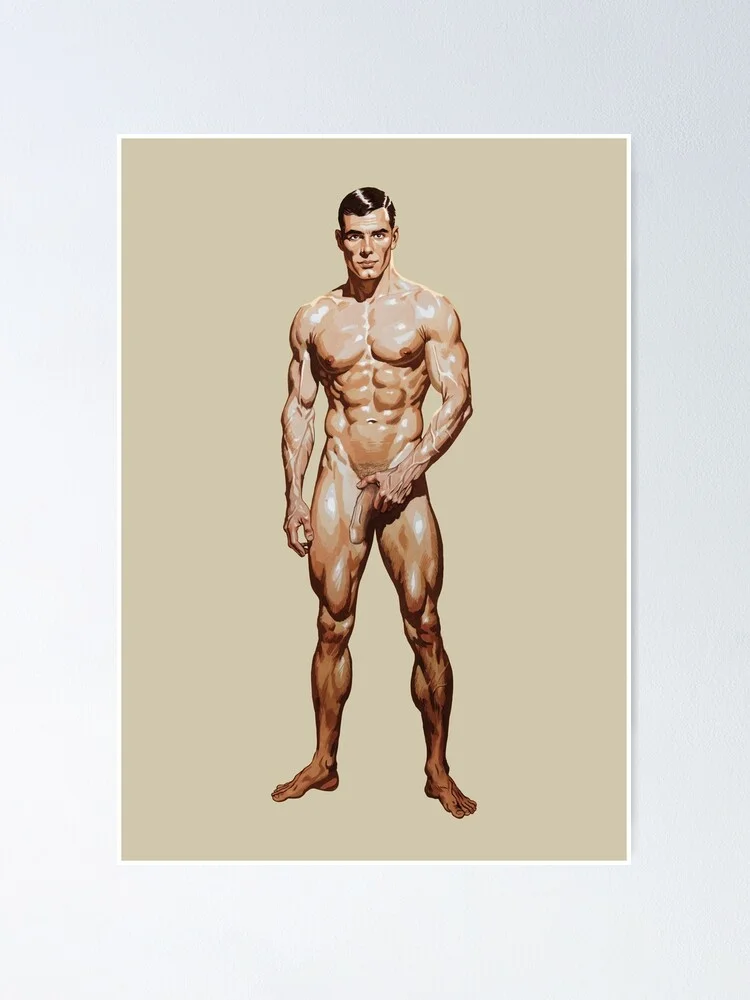 Hardcover journal featuring the uncut beefcake artwork on the front cover.