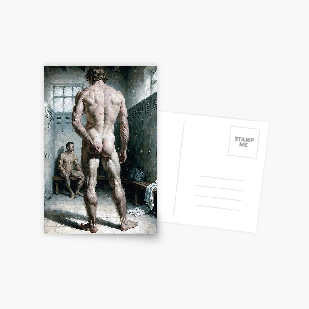 Spiral notebook displaying the detailed locker room artwork on the cover