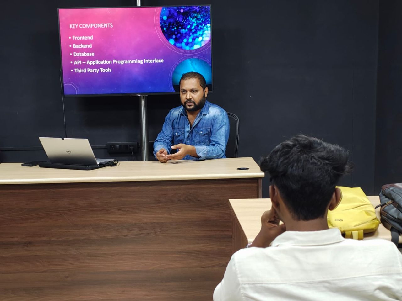 Explaining frontend backend database API and third party tools