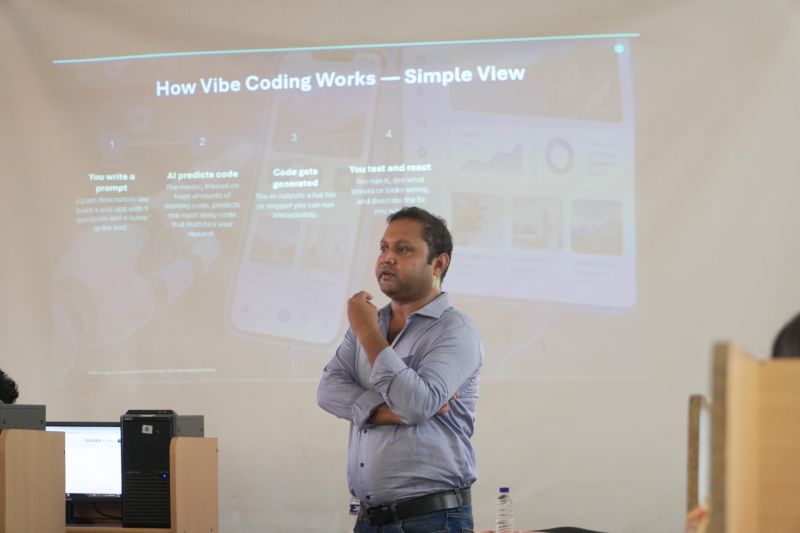Explaining how vibe coding turns a prompt into working code