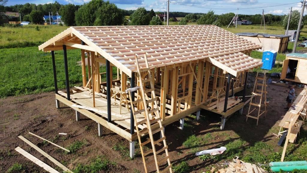 Деревянный каркас — процесс строительства
