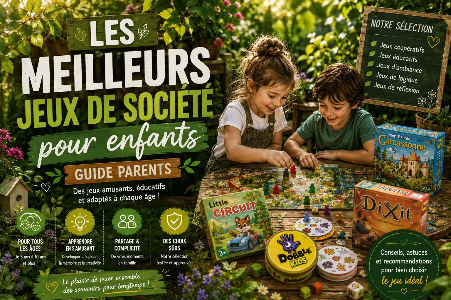 Les meilleurs jeux de societe pour enfants — Guide parents