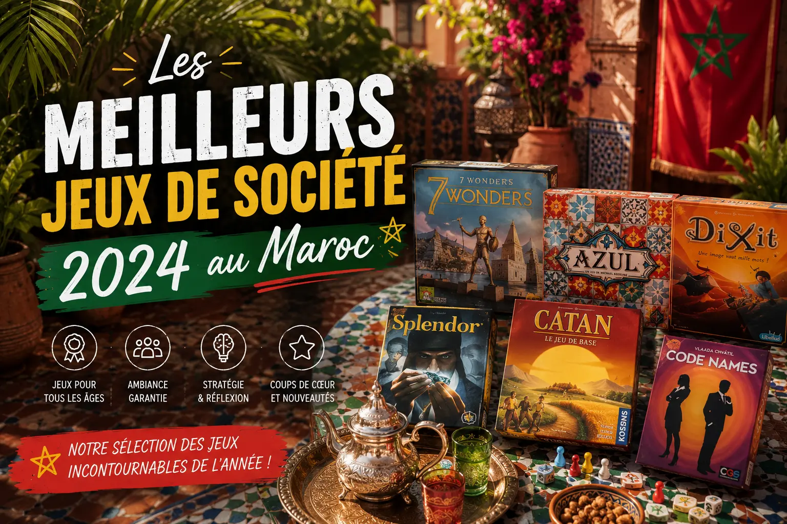 Les meilleurs jeux de societe 2024 au Maroc