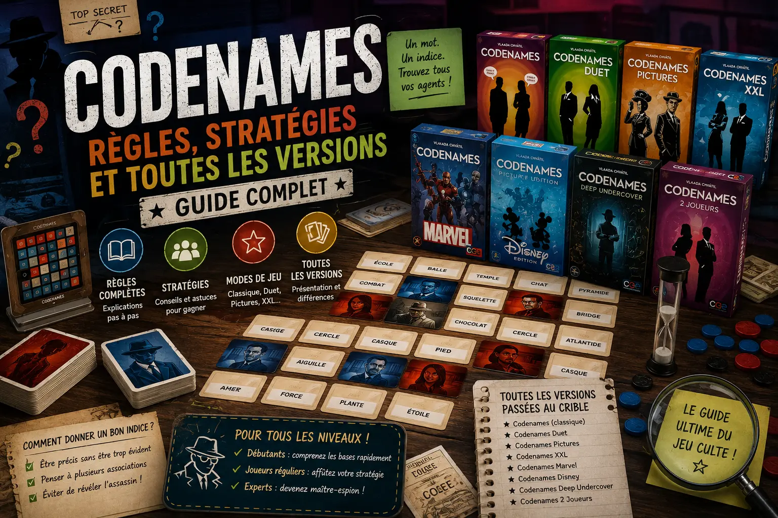 Codenames : regles, strategies et toutes les versions — Guide