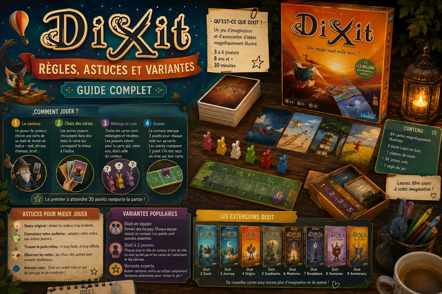 Dixit : regles, astuces et variantes — Guide