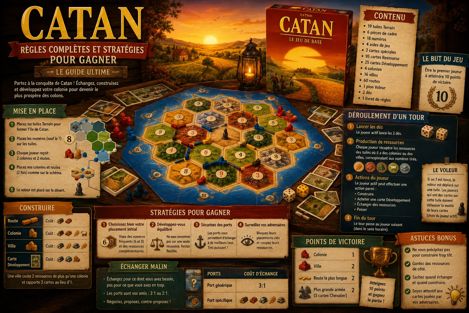 Catan : regles completes et strategies pour gagner — Guide