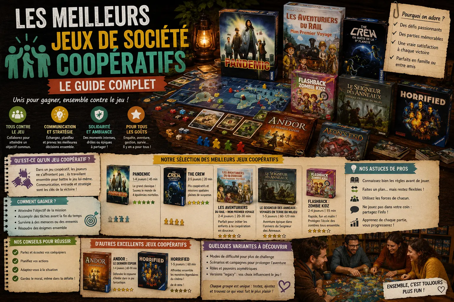 Les meilleurs jeux de societe cooperatifs — Guide