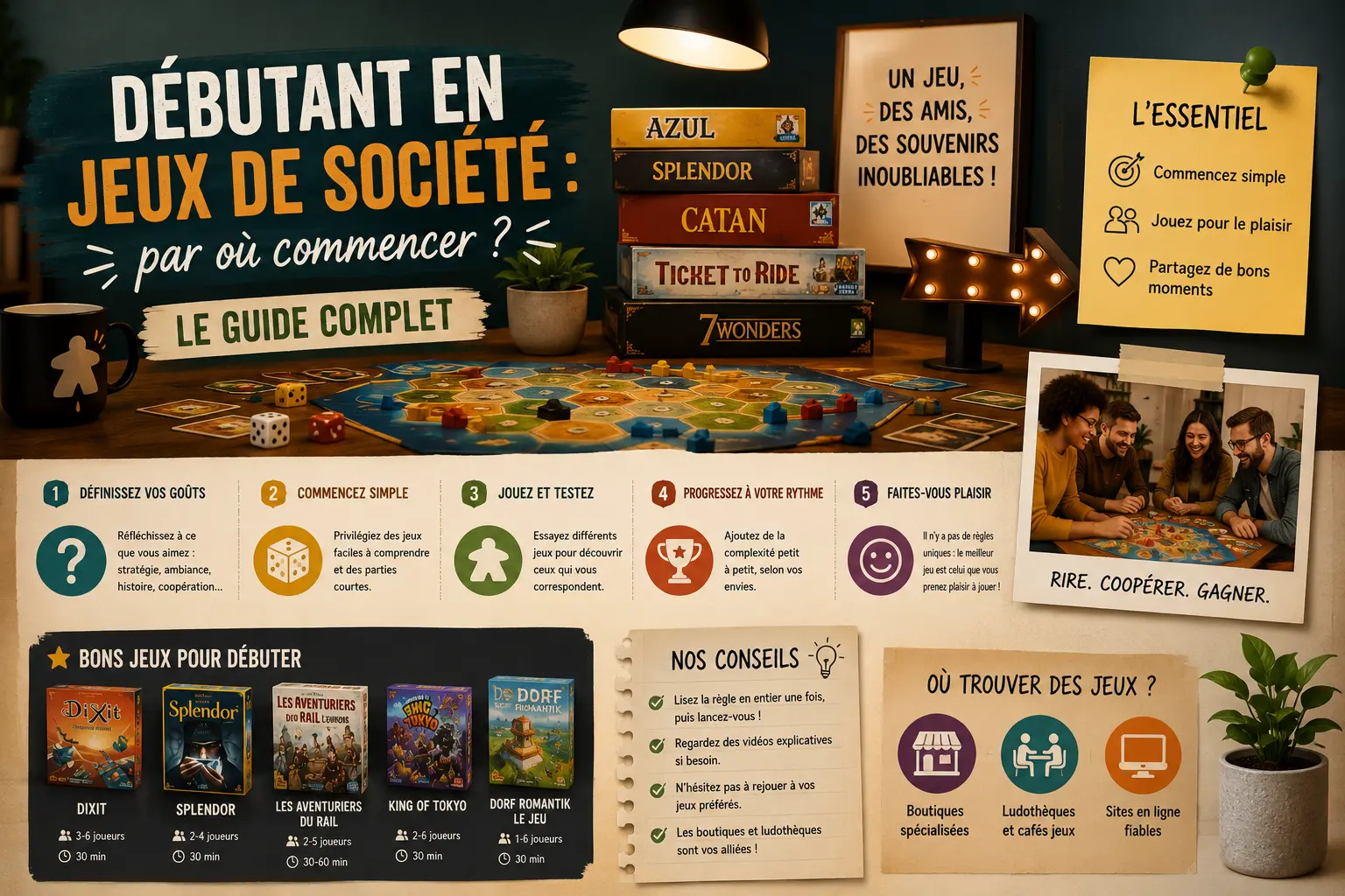Debutant en jeux de societe : par ou commencer ? — Guide complet