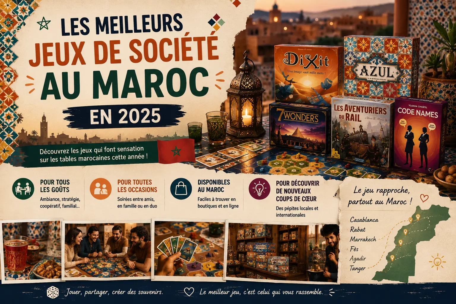 Les meilleurs jeux de societe au Maroc en 2025 — Top liste