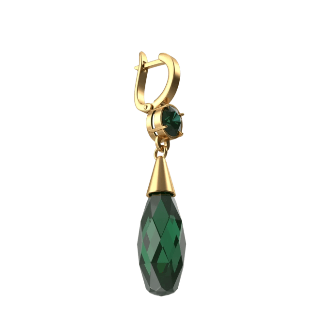 Green Crystal Earring, photo 3