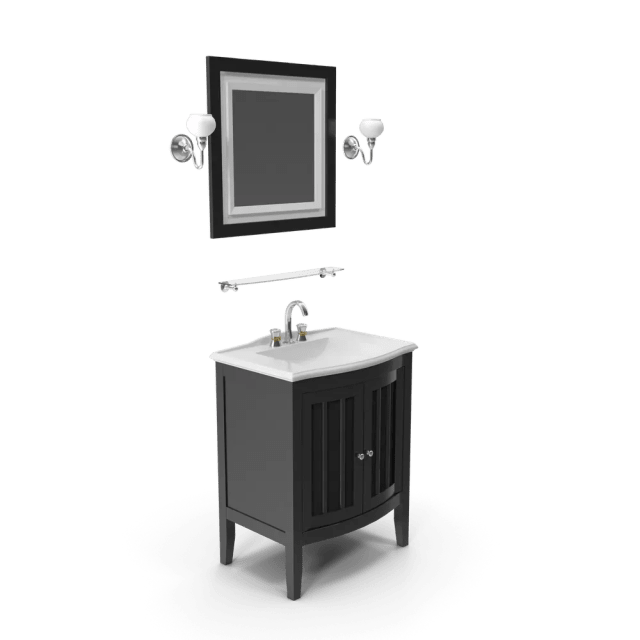 Wooden Bathroom Sink With Mirror, photo 2