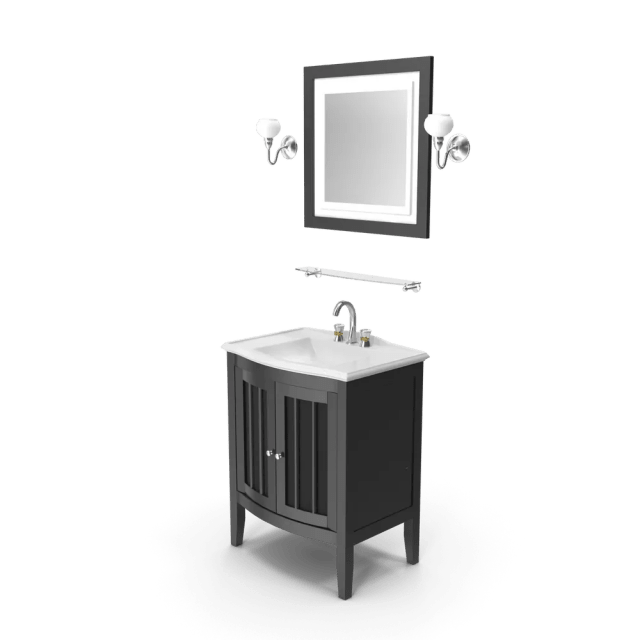 Wooden Bathroom Sink With Mirror, photo 3