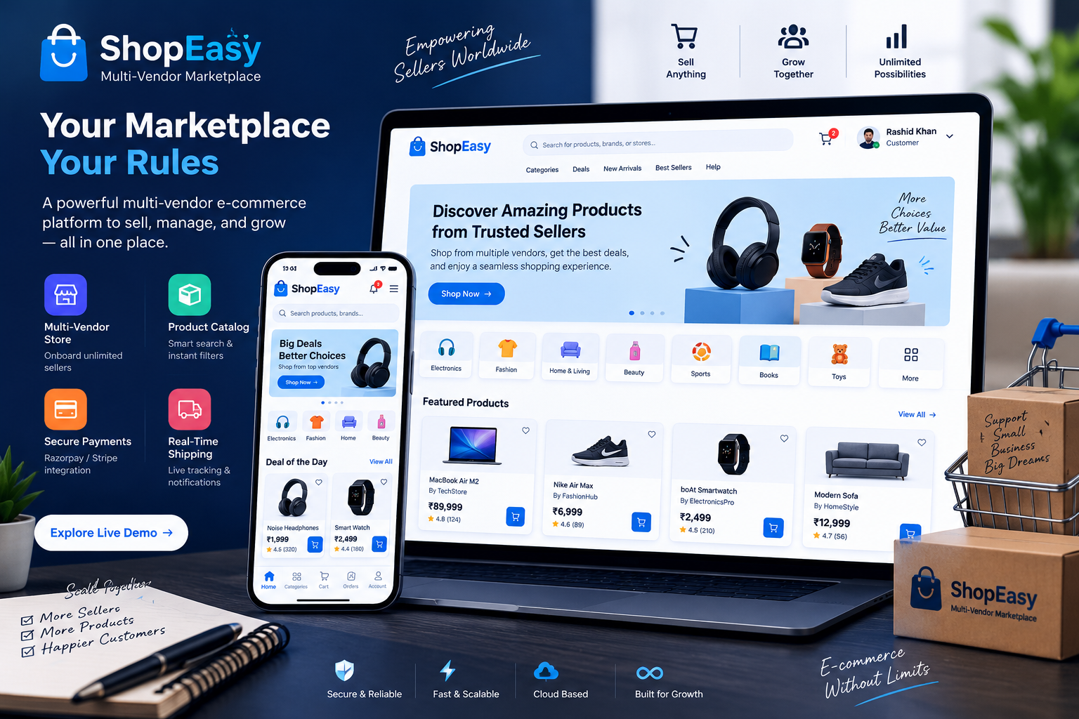 ShopEasy: High-Performance Multi-Vendor E-Commerce Marketplace