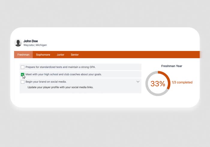 Stay on track to achieve your goals.