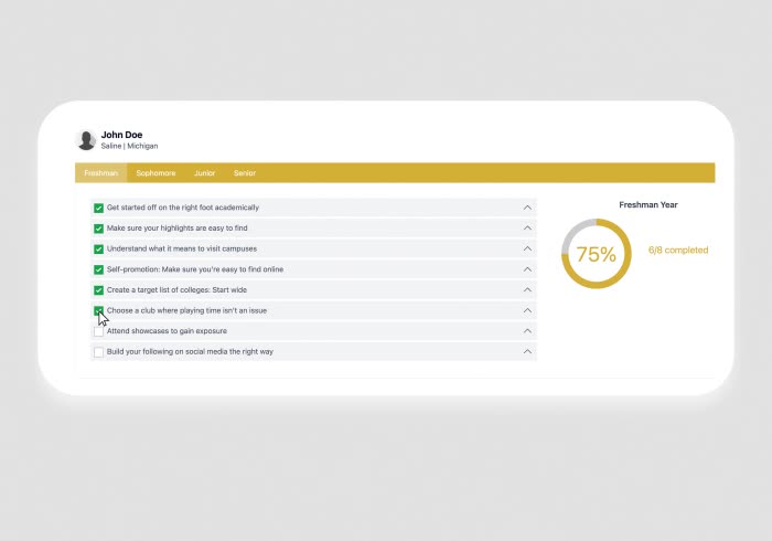 Stay on track to achieve your goals.