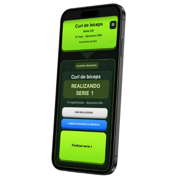 Pantalla principal de la app Control de Rutinas