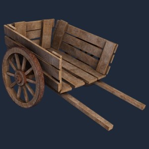 Medieval Wooden Farm Cart - medieval wooden farm cart, medieval texture
