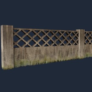 Weathered Concrete Fence - weathered concrete fence, weathered texture