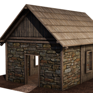 Medieval Stone and Wood Cottage - medieval stone and wood cottage, medieval texture