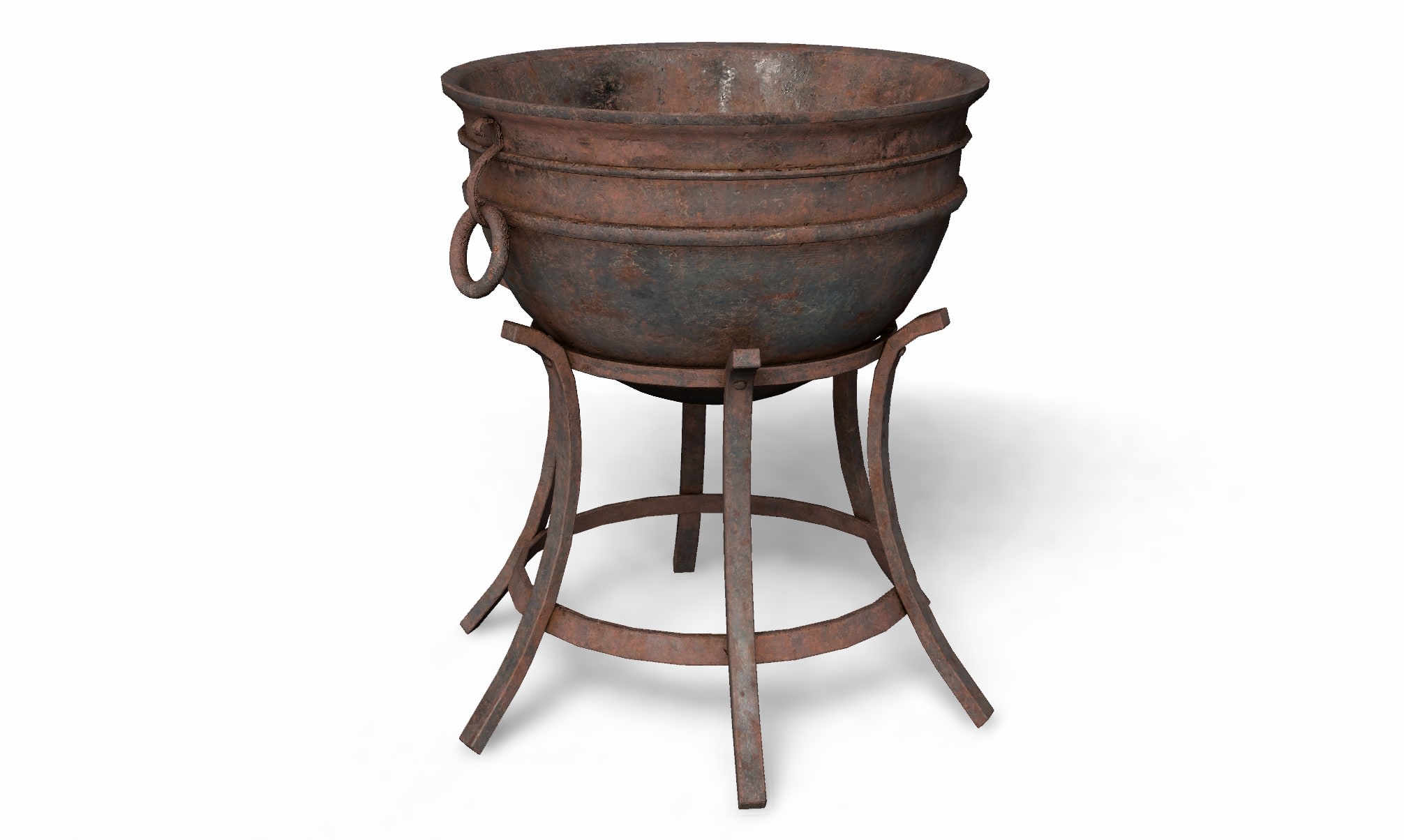 Rusty Medieval Cauldron on Iron - rusty medieval cauldron on iron, rusty texture preview image