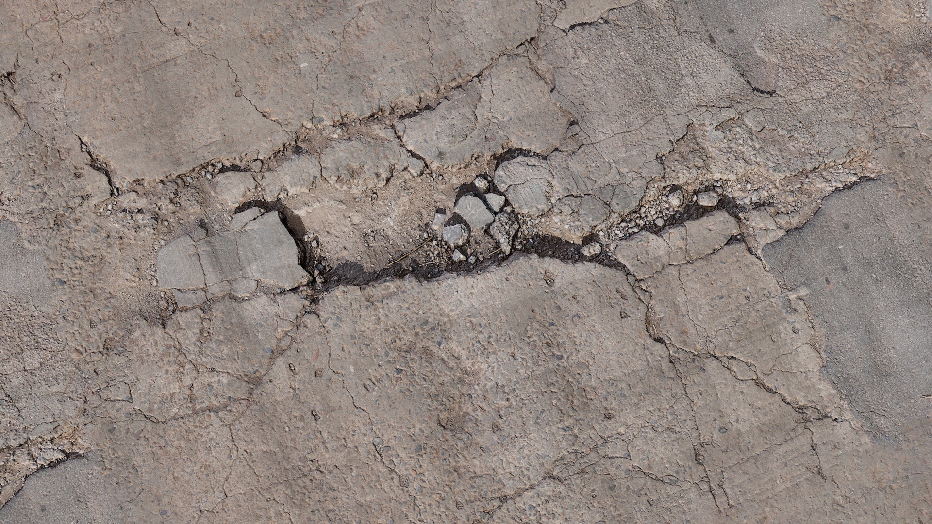 Damaged Asphalt Road - damaged asphalt road, damaged texture preview image