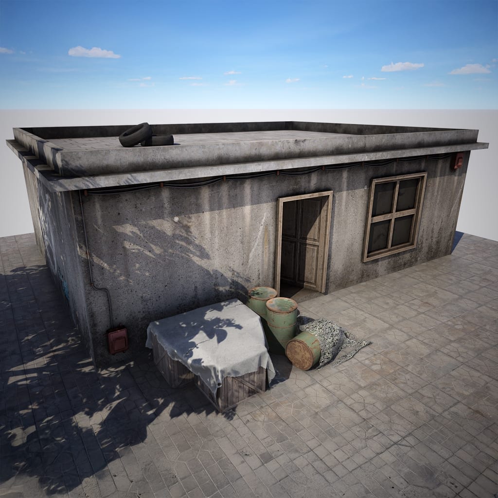 Distressed Concrete Building - distressed concrete building, distressed texture preview image