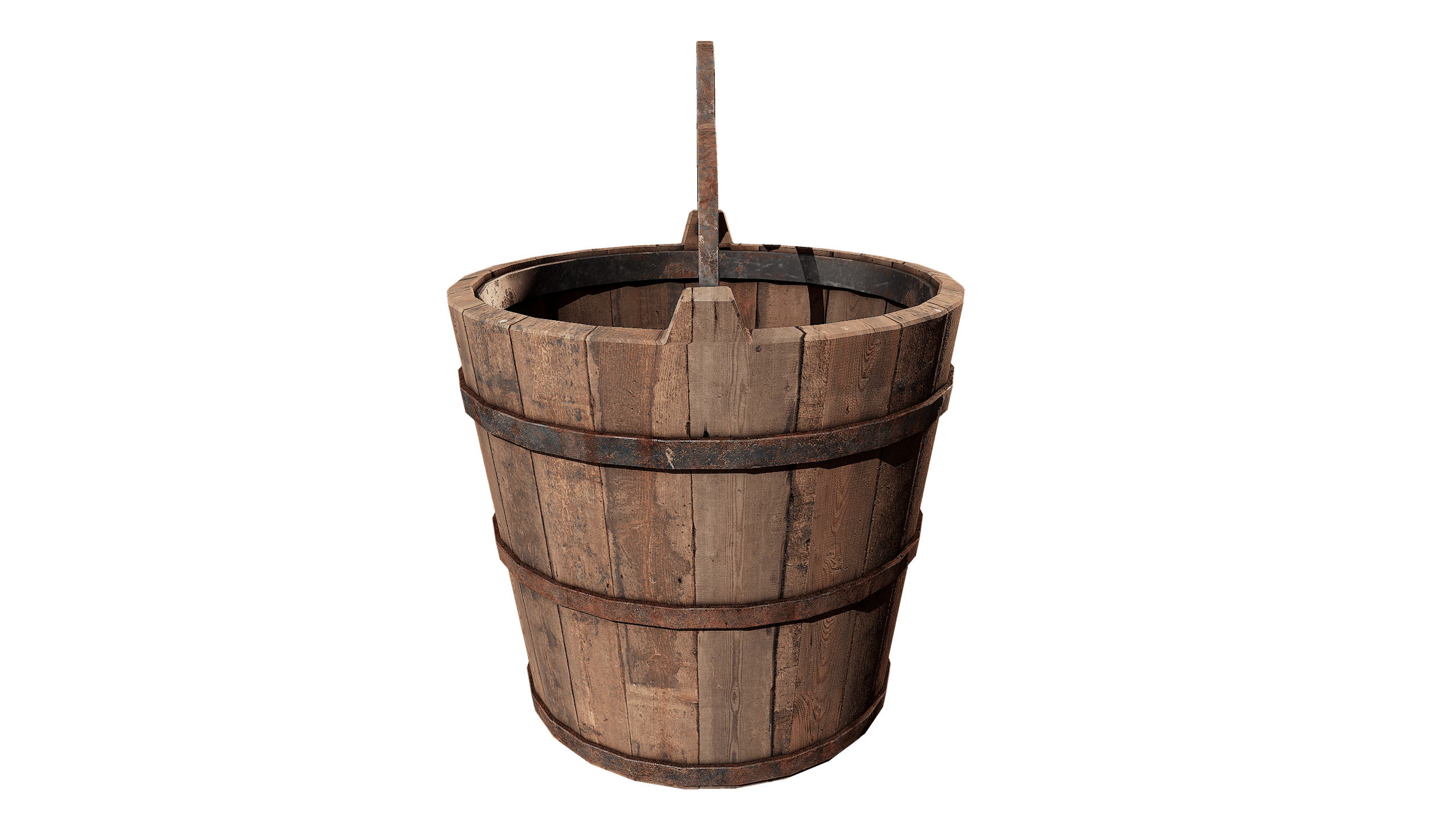 Wooden Bucket - wooden bucket, wooden texture preview image