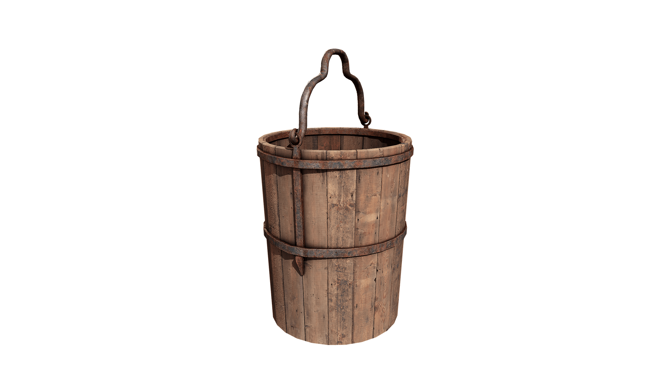 Wooden Water Bucket - wooden water bucket, wooden texture preview image