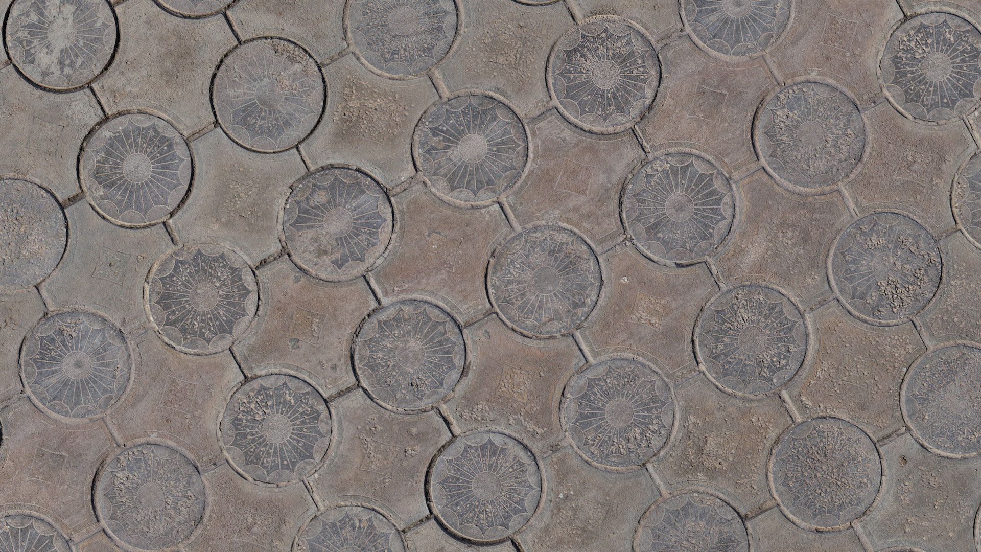 Circular Pavement Tile Texture - circular pavement tile texture, circular texture preview image