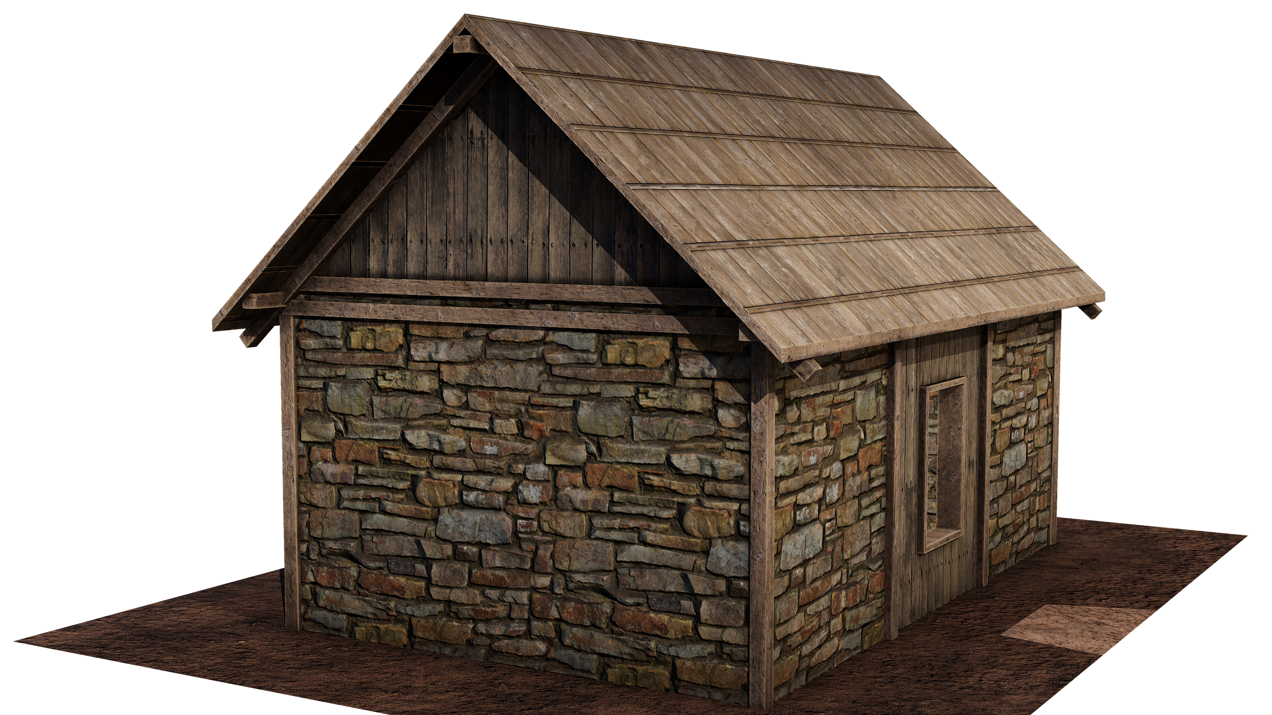 Medieval Stone and Wood Cottage - medieval stone and wood cottage, medieval texture preview image