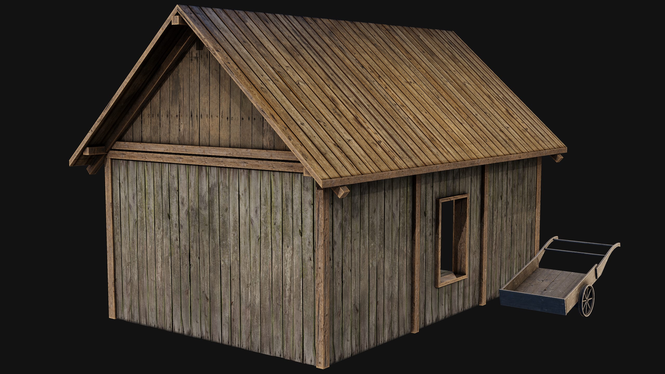 Medieval Wooden House - medieval wooden house, medieval texture preview image