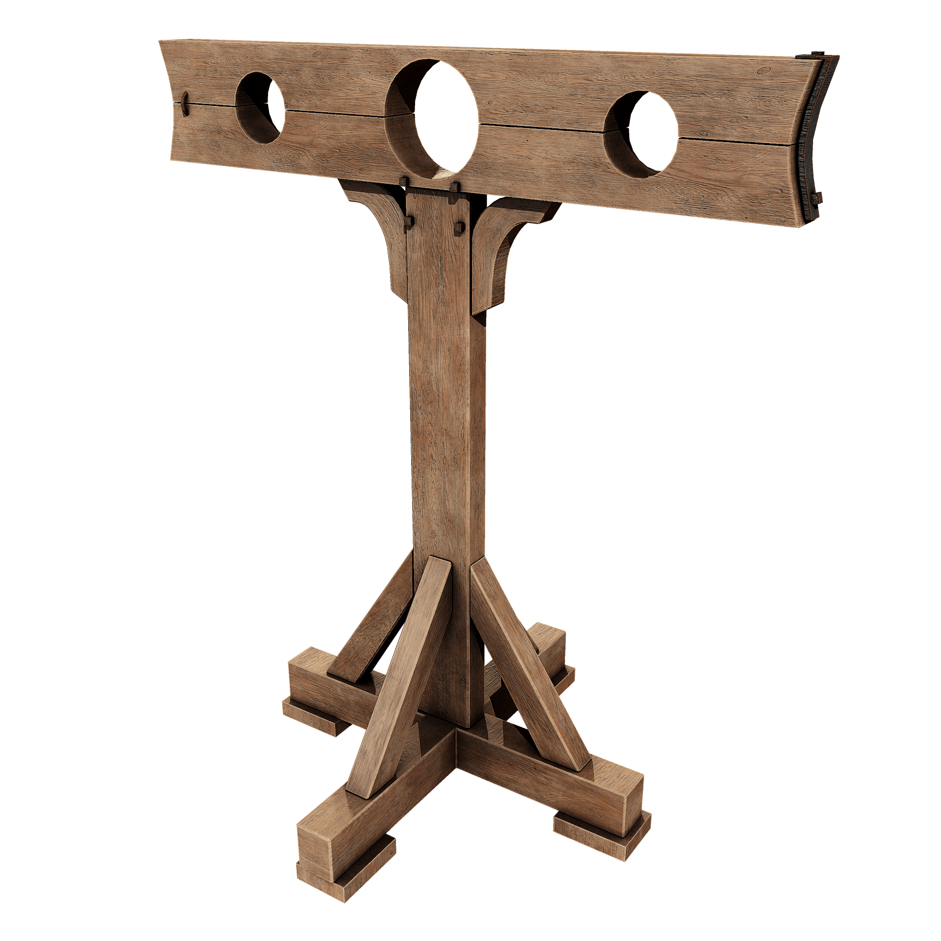 Medieval Wooden Pillory - medieval wooden pillory, medieval texture preview image