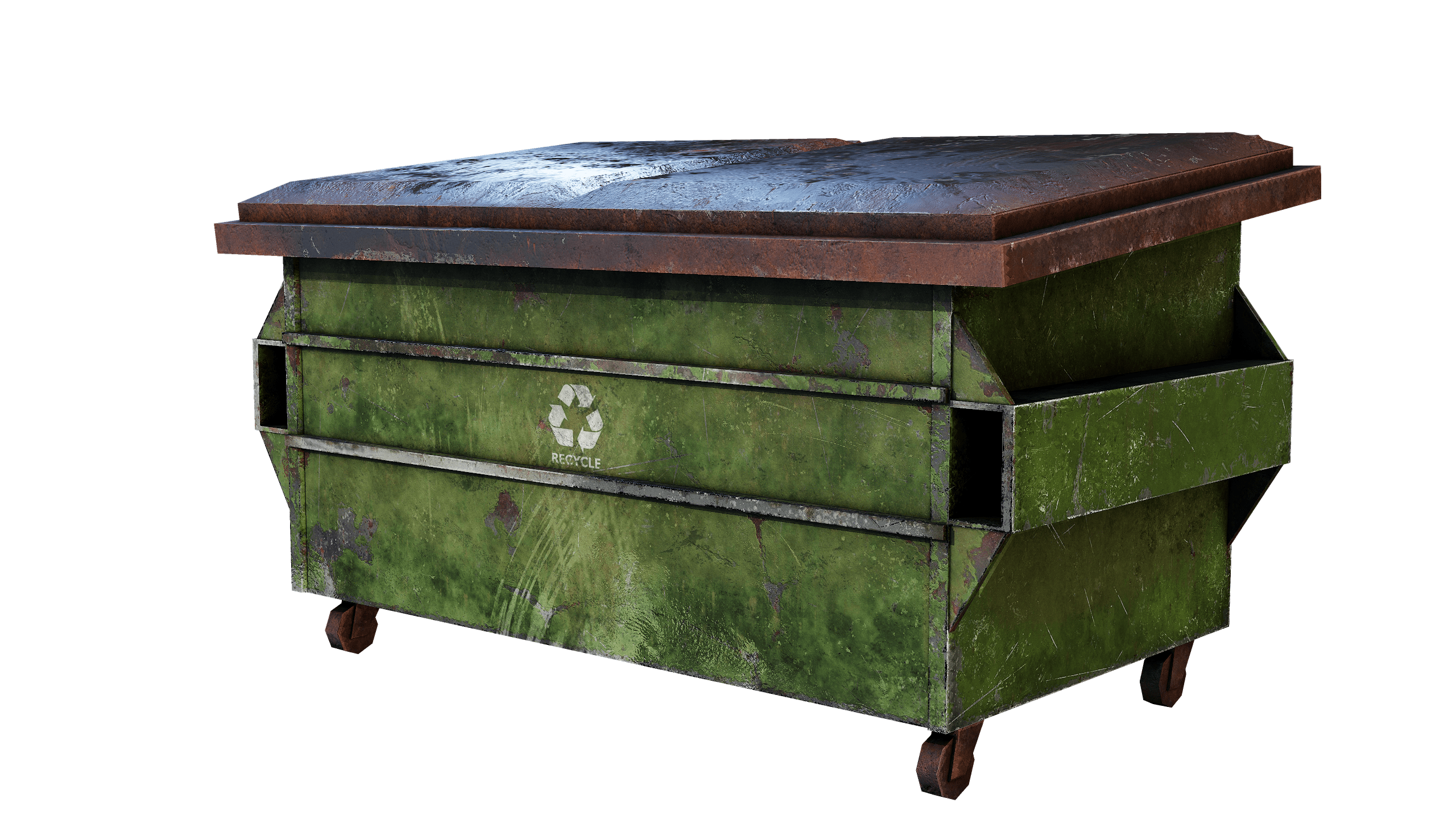 Rusty Industrial Dumpster - rusty industrial dumpster, rusty texture preview image