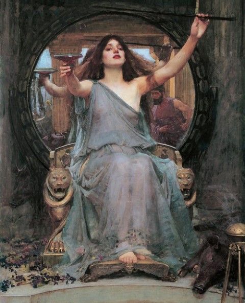 Circe ofreciendo la copa a Odiseo (1891) | John W. Waterhouse