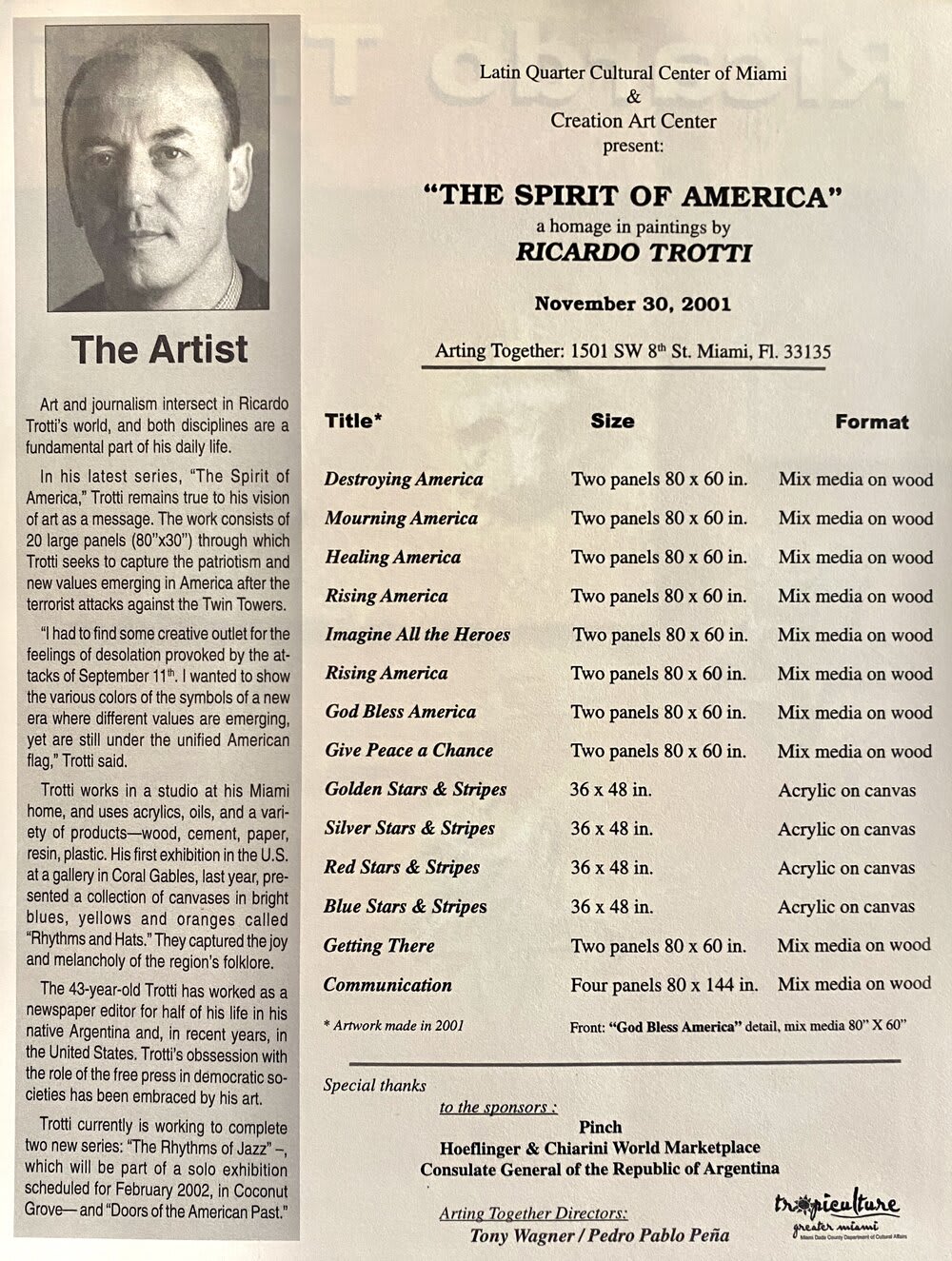 Exhibtion brochure