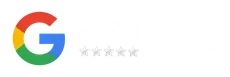 Google logo with five stars indicating a five-star rating