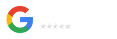 Google logo with five stars indicating a five-star rating