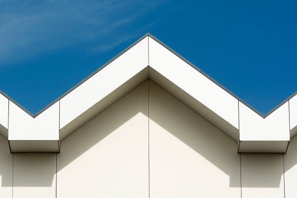 White uPVC fascia and soffit boards fitted to the roofline of a Mansfield house