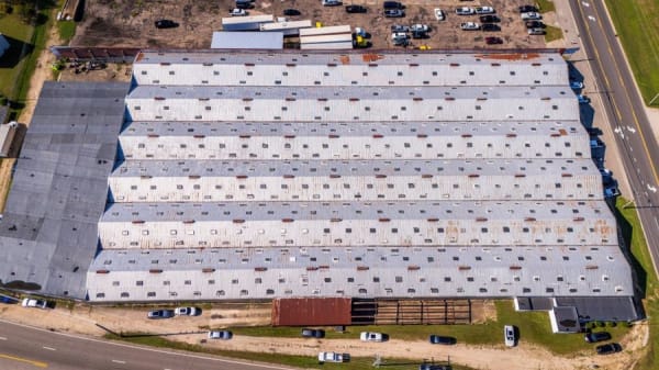 Large commercial flat roofs on industrial units near Weston-super-Mare