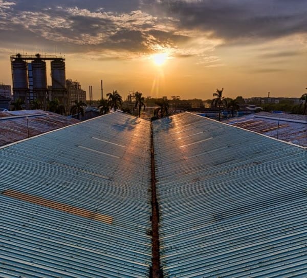 Large commercial roof on an industrial unit near Highbridge