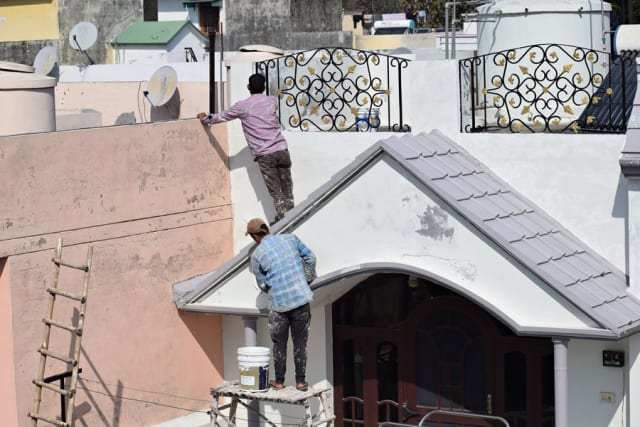 Exterior house painting on a home in Melbourne