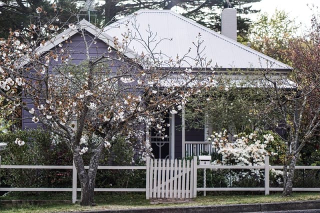 Weatherboard Melbourne cottage with freshly painted exterior