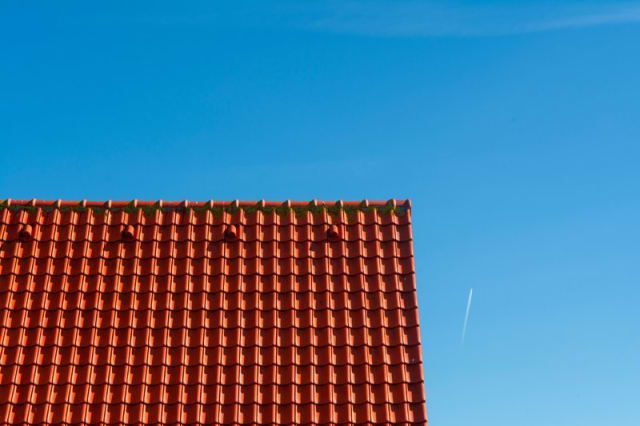 After: cleaned and re-coated tiled roof on a Melbourne home