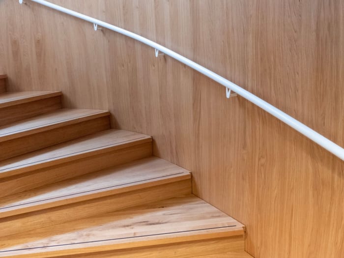 Pale oak staircase treads of the kind we make for Torquay homes