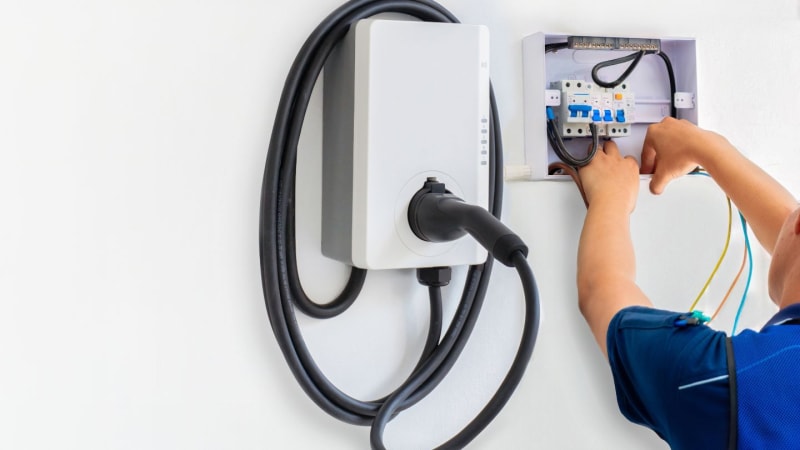 Commercial EV charging points installed at a Bristol business car park