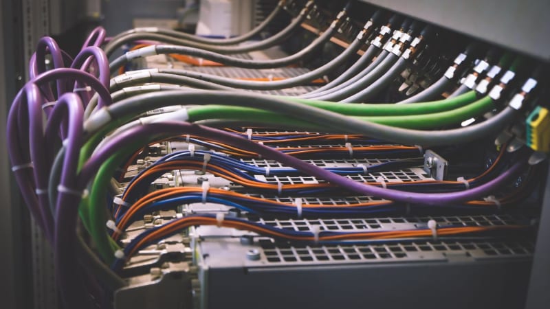 Commercial wiring installation in progress at a Bristol commercial property