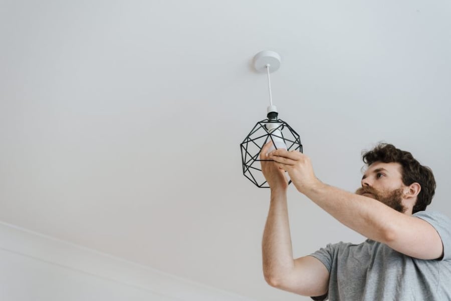 Electrical fit-out work being carried out in a leased Bristol commercial unit
