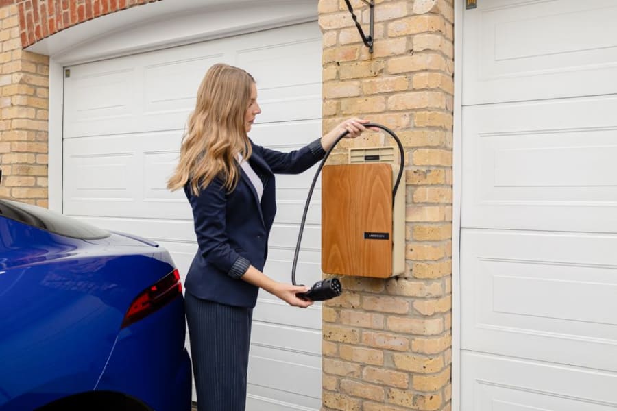 Efficient workplace EV charging with load management at a Bristol business
