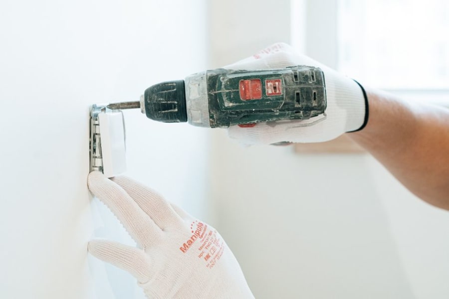 Electrical first fix during a Bristol gym fit-out