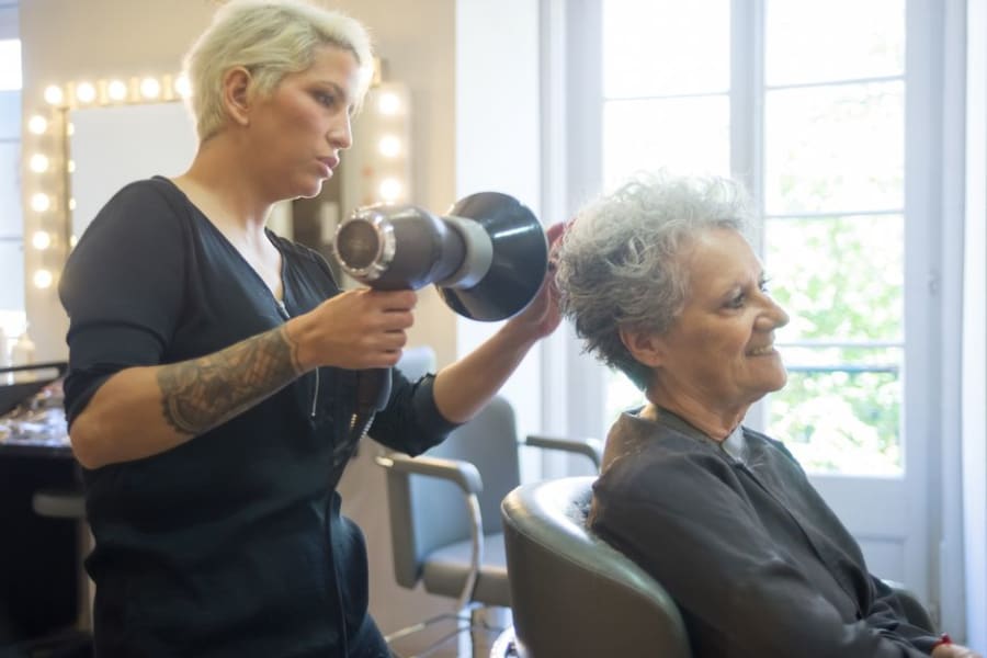 Styling station running a hair dryer that needs dedicated circuit power